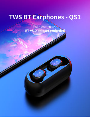 Mini Dual V5.0 Wireless Earphones Bluetooth Earphones 3D Stereo Sound Earbuds with Dual Microphone and Charging box - virtualdronestore.com