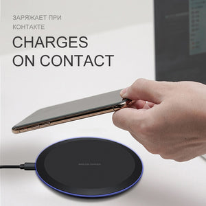 ESVNE 5W Qi Wireless Charger for iPhone X Xs MAX XR 8 plus Fast Charging for Samsung S8 S9 Plus Note 9 8 USB Phone Charger Pad - virtualdronestore.com